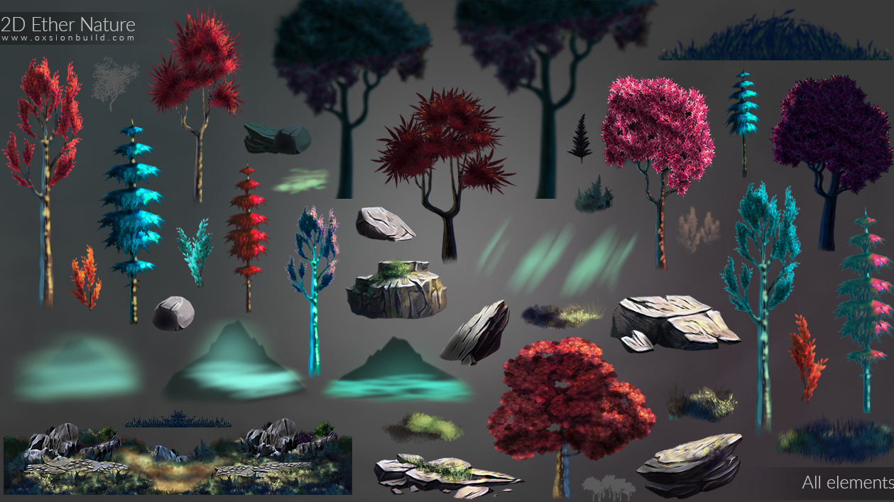 2D Ether Nature, Unity, Unity Asset Store, Game assets, Game resources for Unity