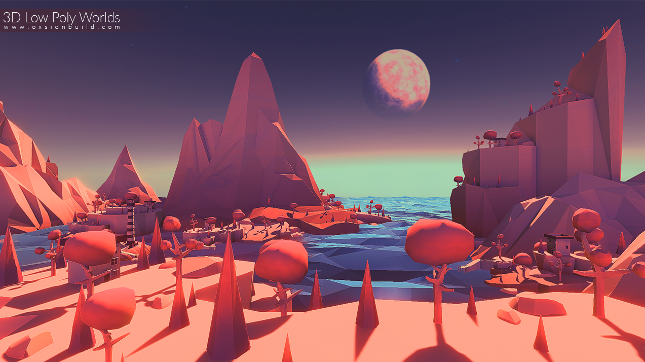 3D Low Poly Worlds, Unity, Unity Asset Store, Game assets, Game resources for Unity