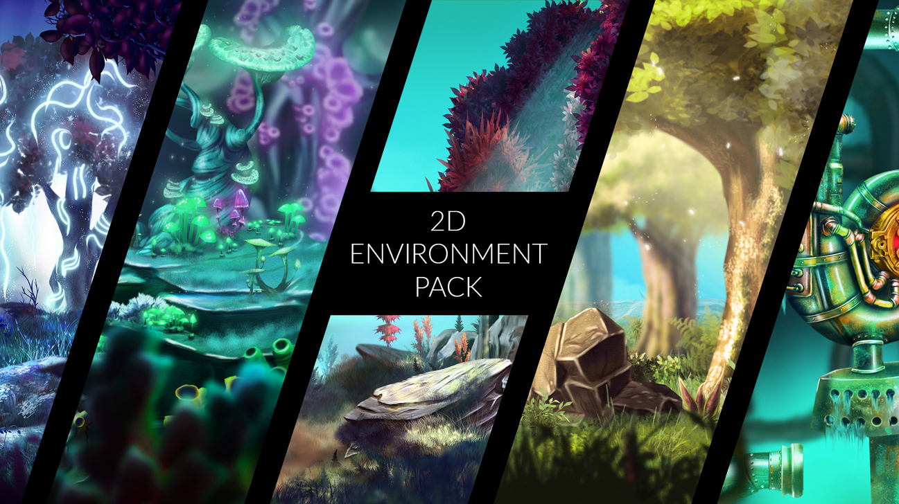 2D Environment Pack, Unity, Unity Asset Store, Game assets, Game resources for Unity