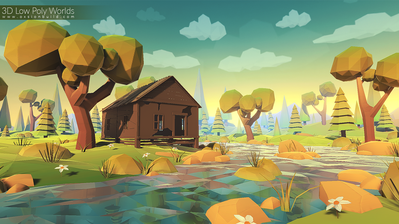 3D Low Poly Worlds, Unity, Unity Asset Store, Game assets, Game resources for Unity