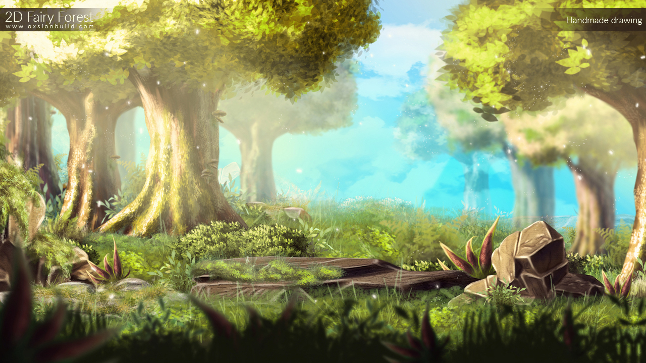 2D Fairy Forest, Unity, Unity Asset Store, Game assets, Game resources for Unity