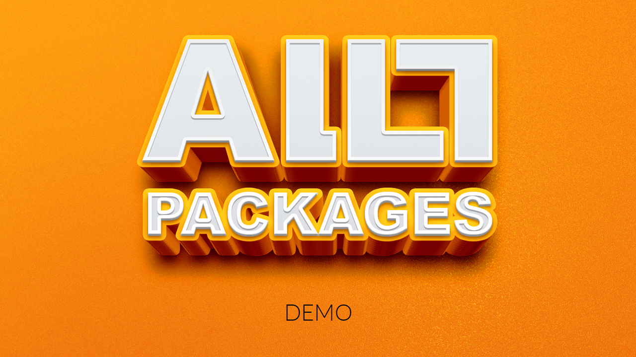 All Packages Demo, Unity, Unity Asset Store, Game assets, Game resources for Unity
