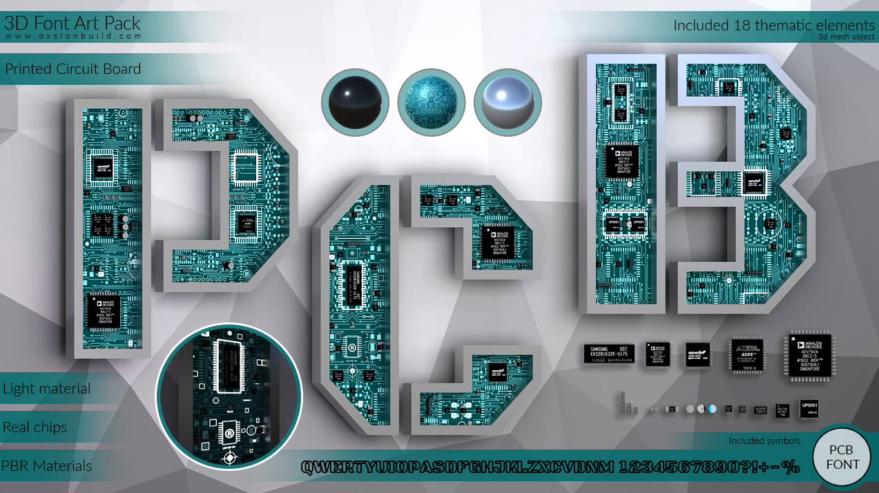 3D Font Art Pack, Unity, Unity Asset Store, Game assets, Game resources for Unity